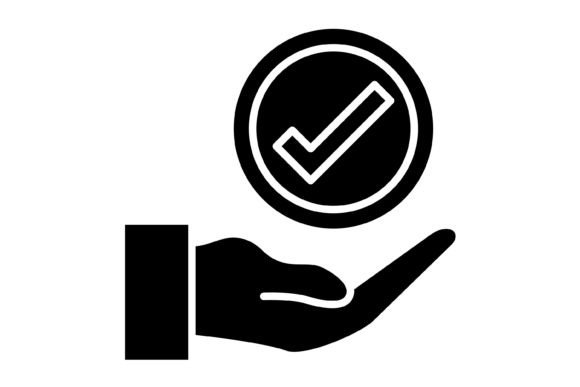 Approve Glyph Icon: A Modern Design Asset for Clear Communication