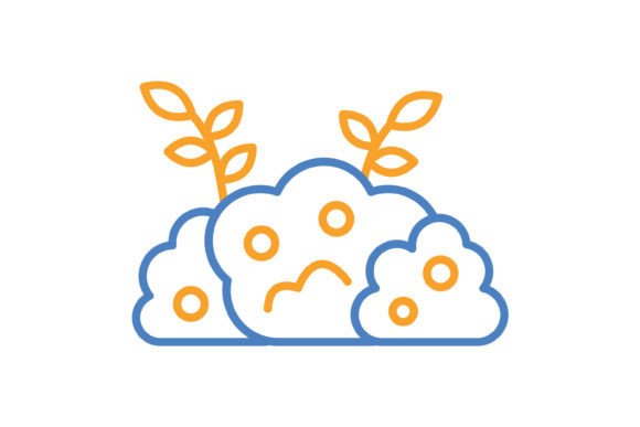 Bush Blue & Orange Line Icon: A Versatile Design Asset