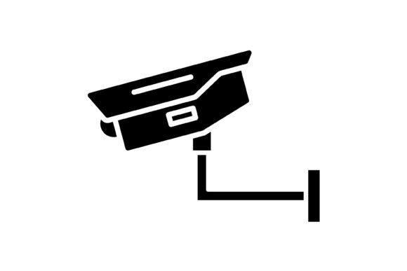 CCTV Glyph Icon: Your Go-To Vector for Modern Security Design