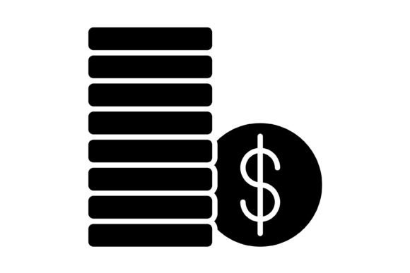 Coins Glyph Icon: A Versatile Asset for Modern Design