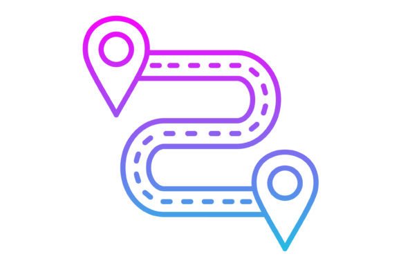 Destination Line Gradient Icon: Your Go-To for Modern Visuals