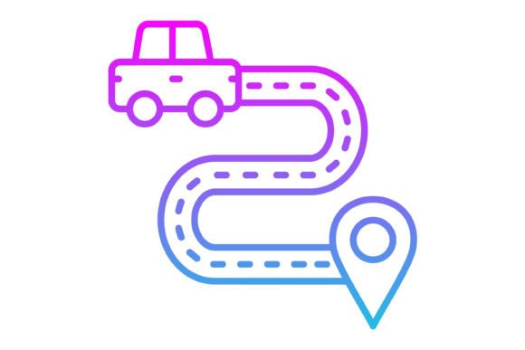 Mastering Visual Direction with the Driving Route Line Gradient Icon