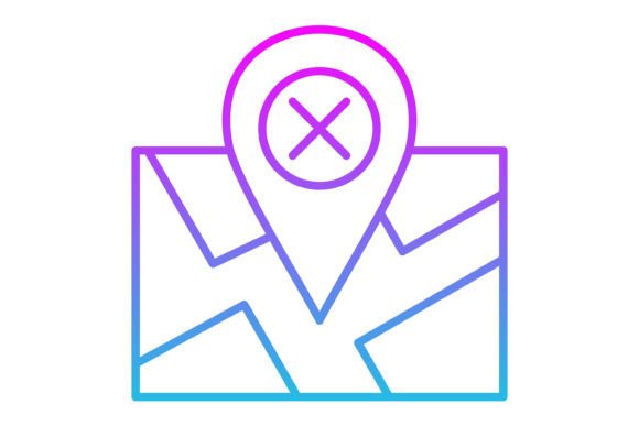 Pinpointing Precision: The Wrong Location Line Gradient Icon