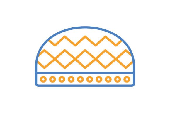 Practical Design with the Hat Blue & Orange Line Icon