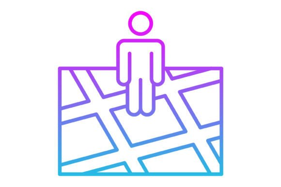 Street View Line Gradient Icon: A Fresh Take on Navigational Design