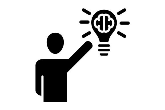 Thinking Glyph Icon: A Versatile Vector Asset for Modern Projects
