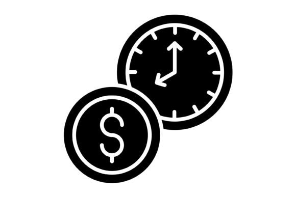 Time is Money: A Modern Glyph Icon for Visual Efficiency