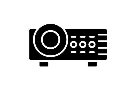 Video Projector Glyph Icon: A Visual Asset for Modern Design